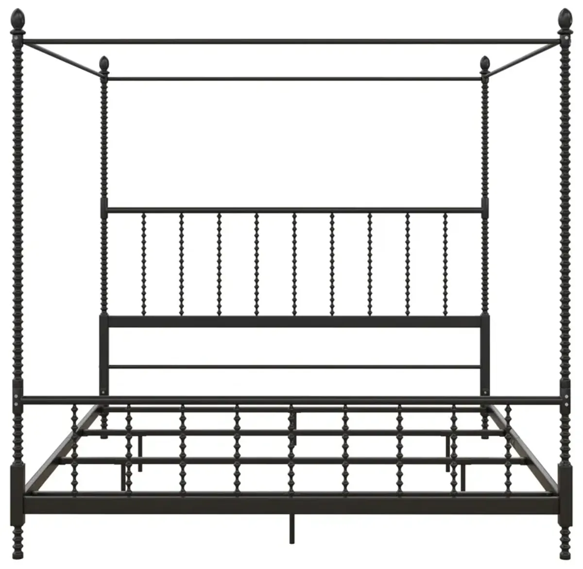 Jenny Lind Metal Canopy Bed with Twist Spindles