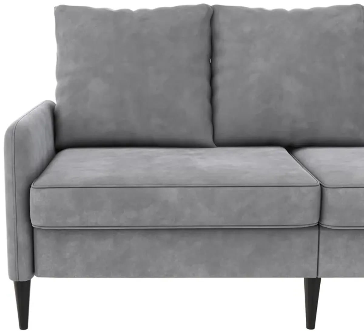 Cassia Pillowback 3-Seater Velvet Sofa with Pocket Coil Seating