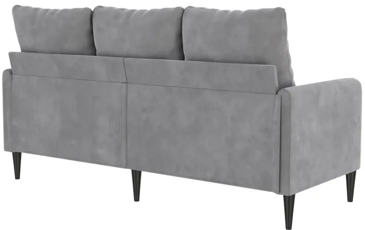 Cassia Pillowback 3-Seater Velvet Sofa with Pocket Coil Seating