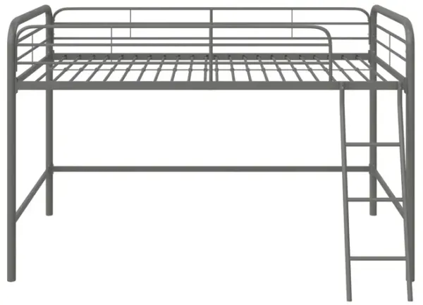 Jett Junior Loft Bed with Metal Frame and Built-In Ladder