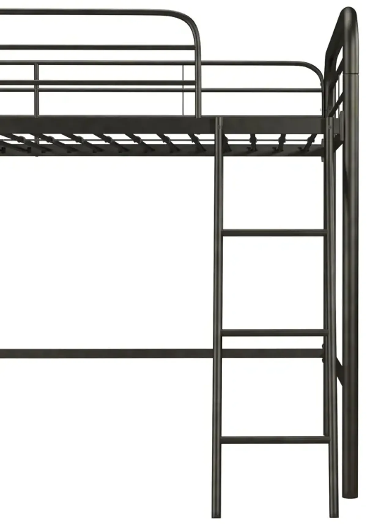 Jett Junior Loft Bed with Metal Frame and Built-In Ladder