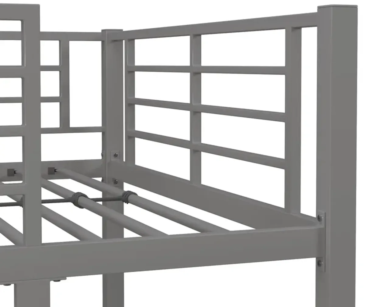 Laurie Junior Loft Bed with Metal Frame and Built-In Slide