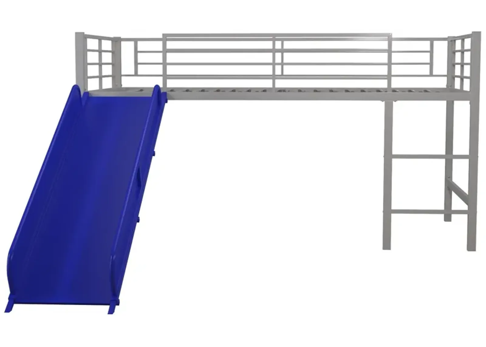 Laurie Junior Loft Bed with Metal Frame and Built-In Slide