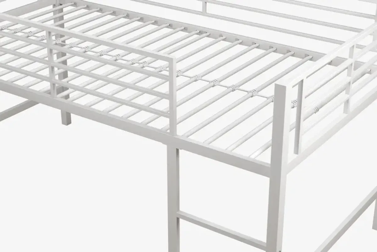 Laurie Junior Loft Bed with Metal Frame and Built-In Slide