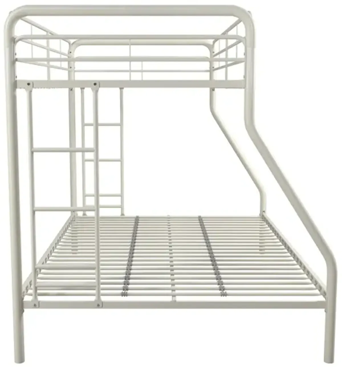 Dusty Twin over Full Metal Bunk Bed with Integrated Ladder