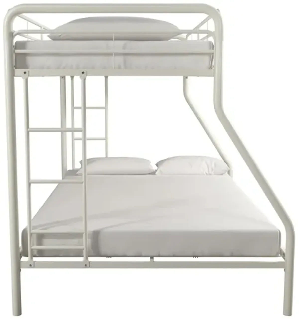 Dusty Twin over Full Metal Bunk Bed with Integrated Ladder