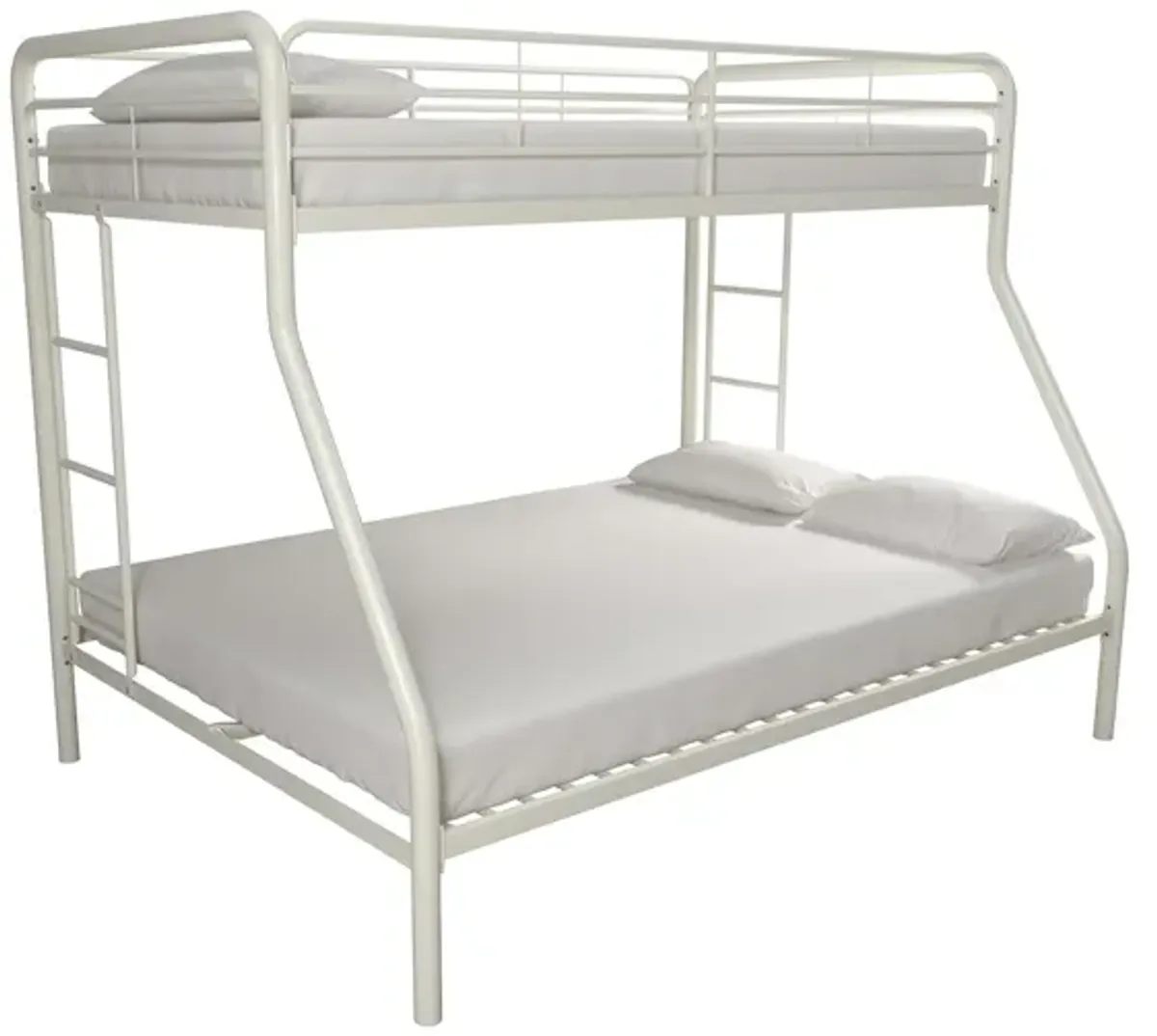 Dusty Twin over Full Metal Bunk Bed with Integrated Ladder