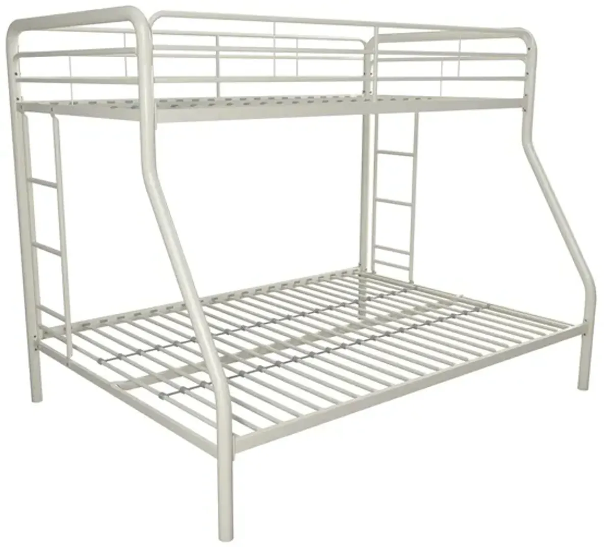 Dusty Twin over Full Metal Bunk Bed with Integrated Ladder