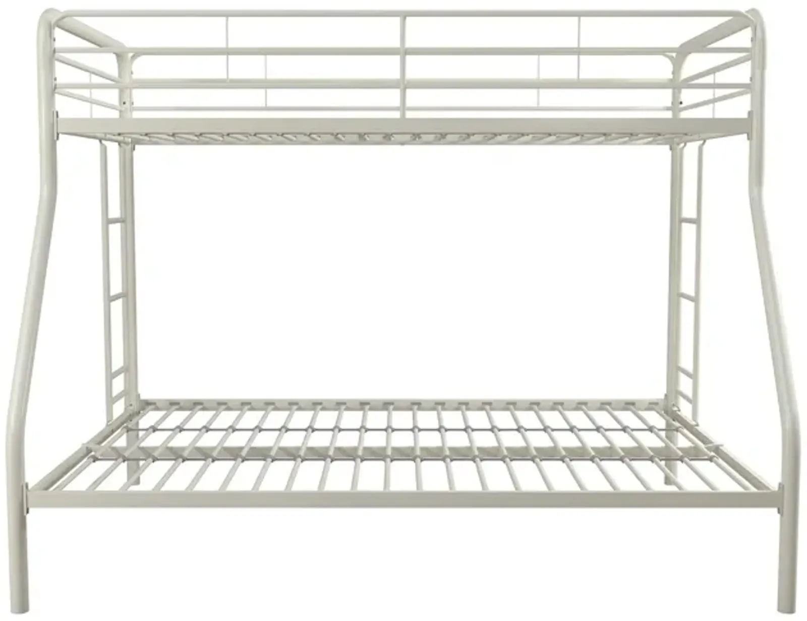 Dusty Twin over Full Metal Bunk Bed with Integrated Ladder