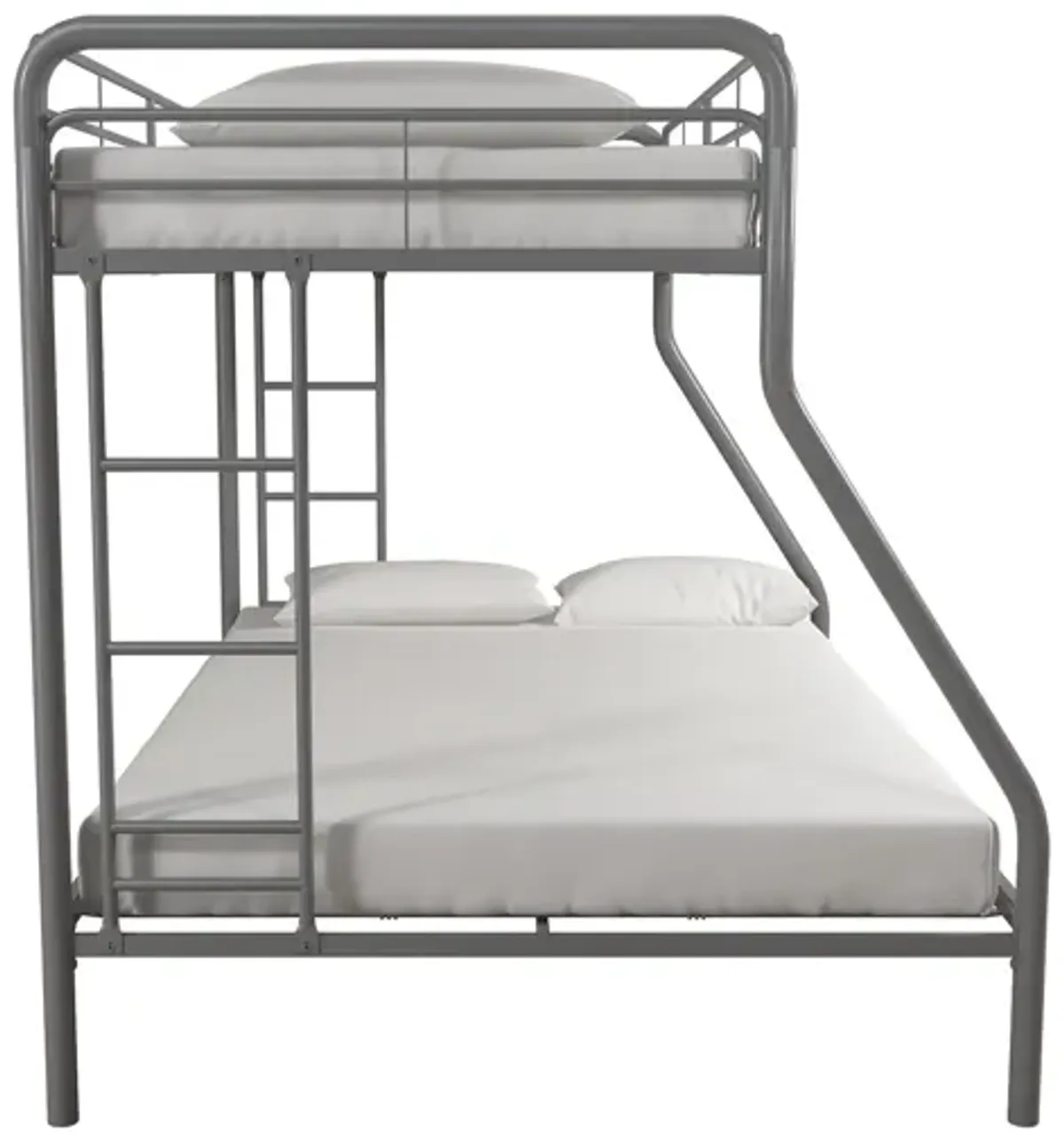 Dusty Twin over Full Metal Bunk Bed with Integrated Ladder