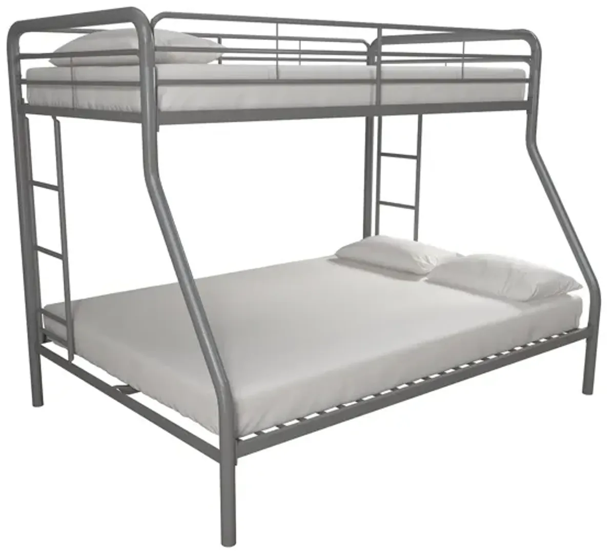 Dusty Twin over Full Metal Bunk Bed with Integrated Ladder