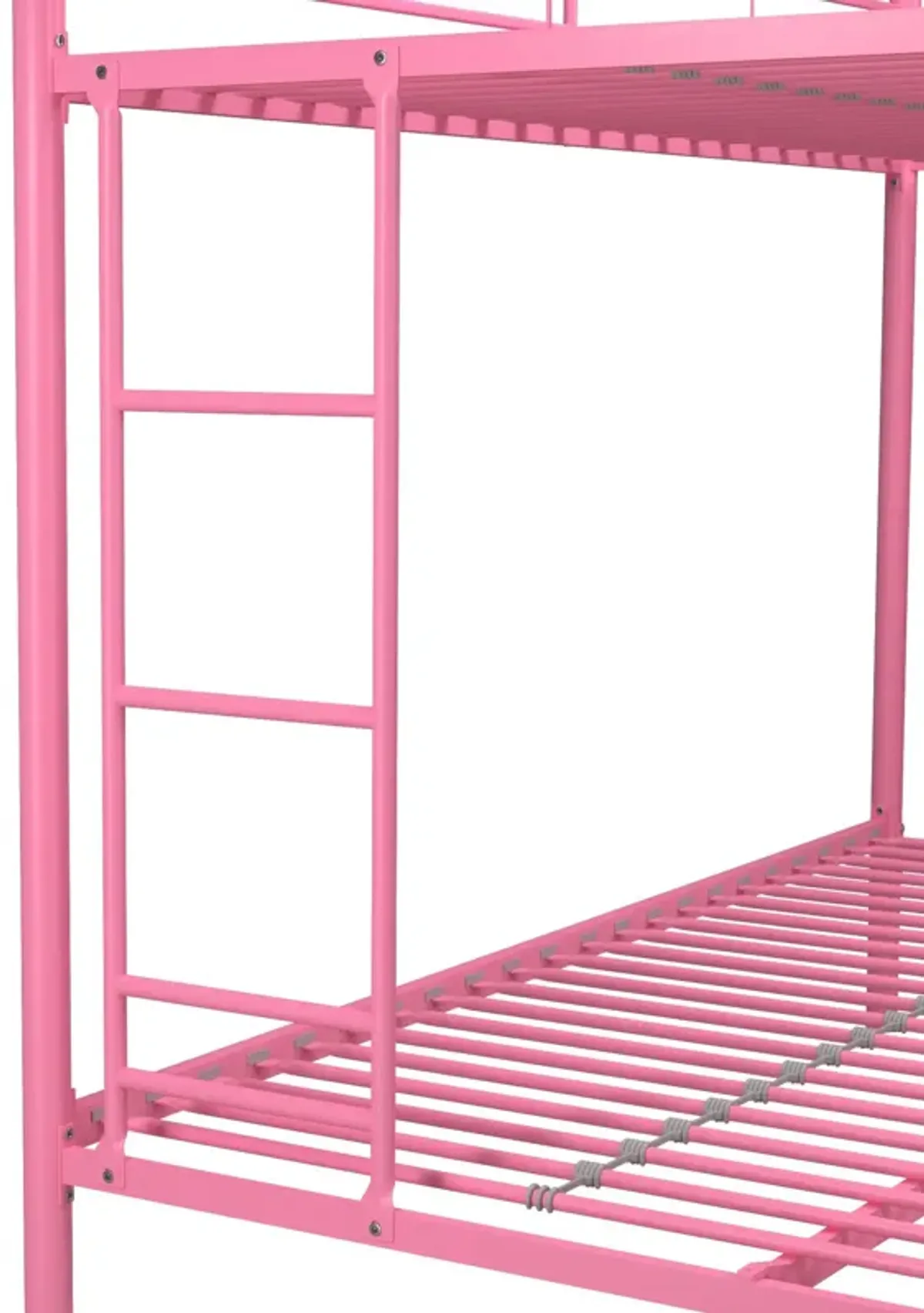 Dusty Twin over Full Metal Bunk Bed with Integrated Ladder