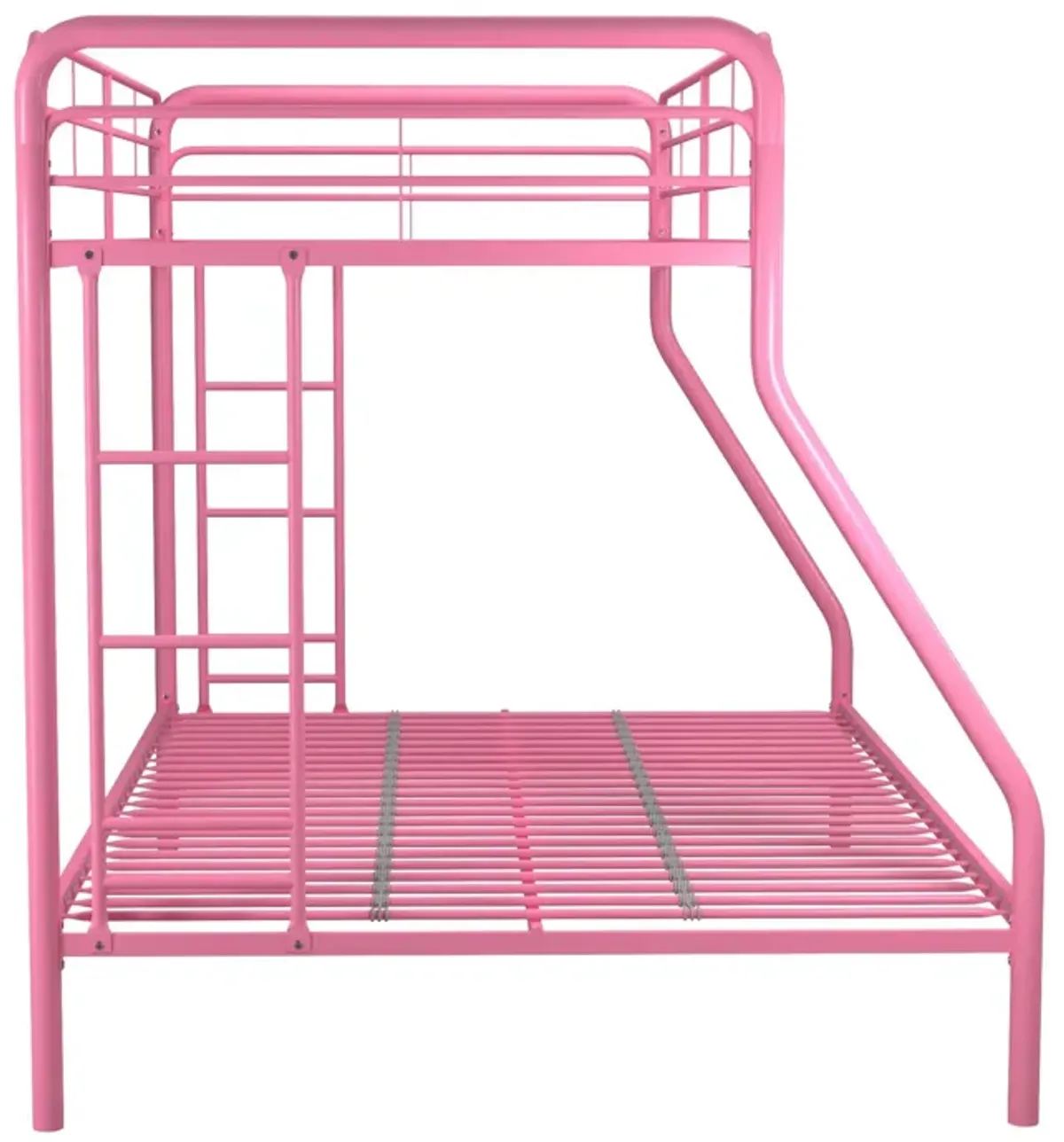 Dusty Twin over Full Metal Bunk Bed with Integrated Ladder