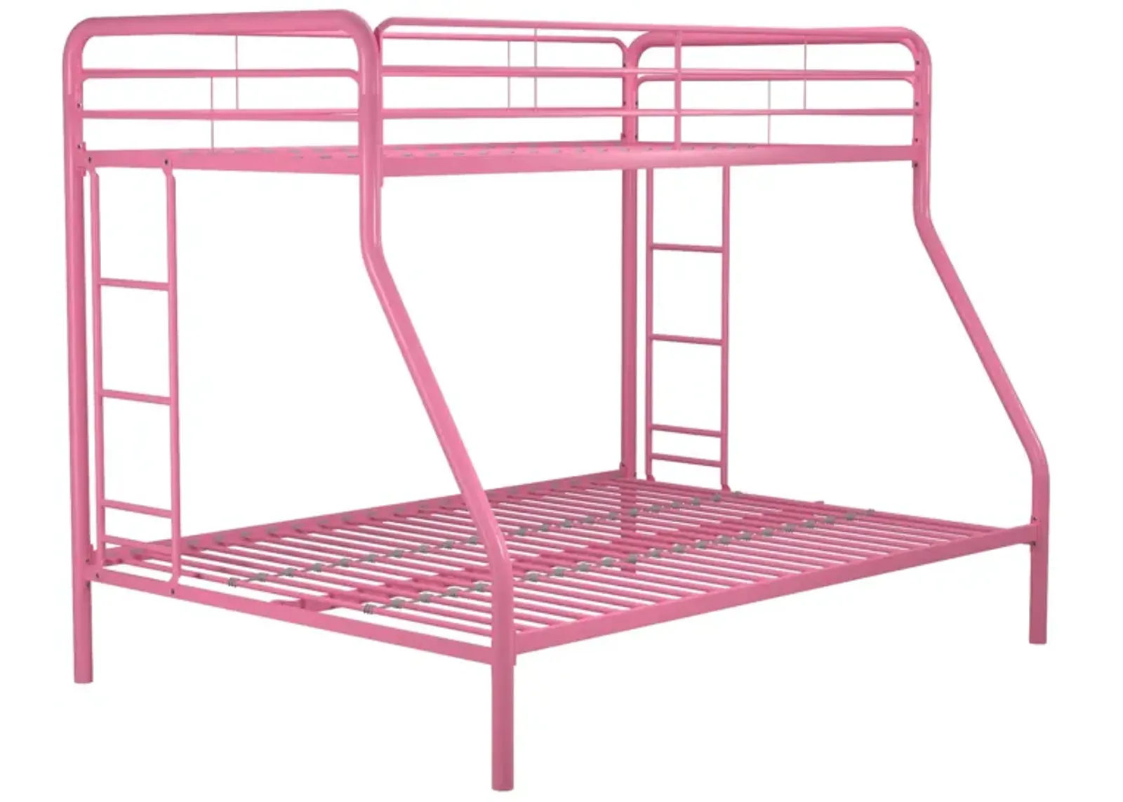 Dusty Twin over Full Metal Bunk Bed with Integrated Ladder