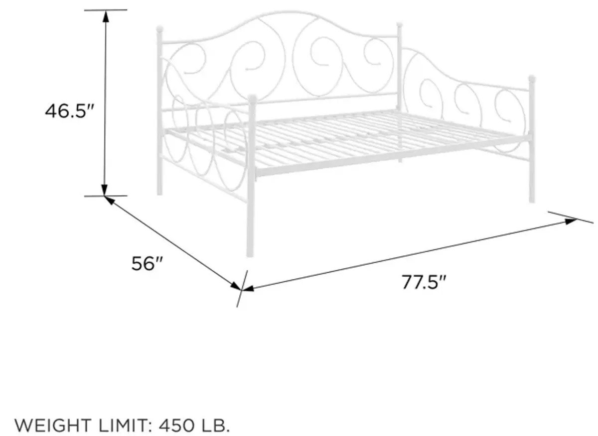 Victoria Metal Daybed with 15 Inch Clearance for Storage