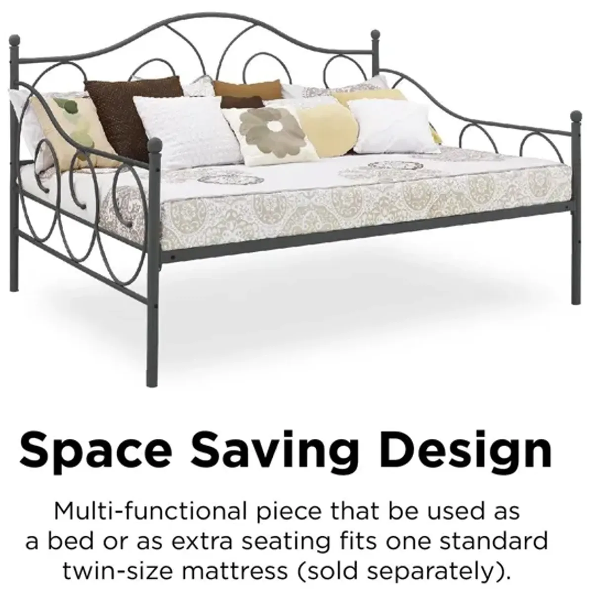 Victoria Metal Daybed with 15 Inch Clearance for Storage