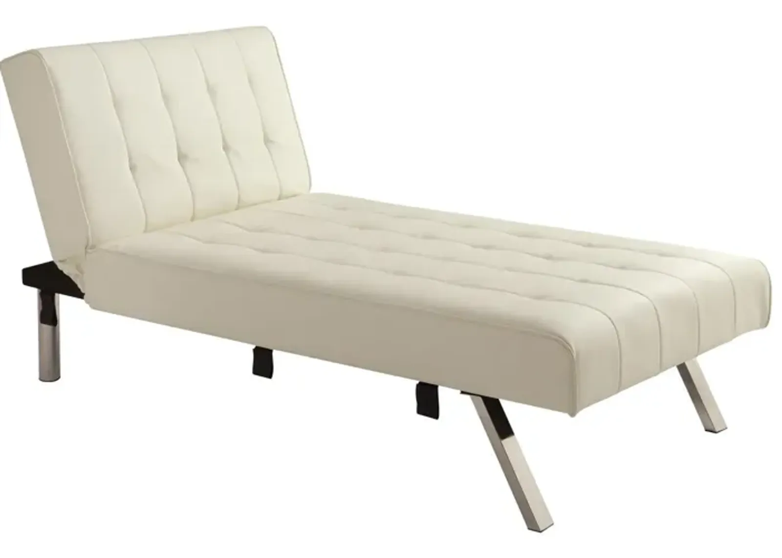 Emily Tufted Upholstered Chaise Lounger Chair with Adjustable Back