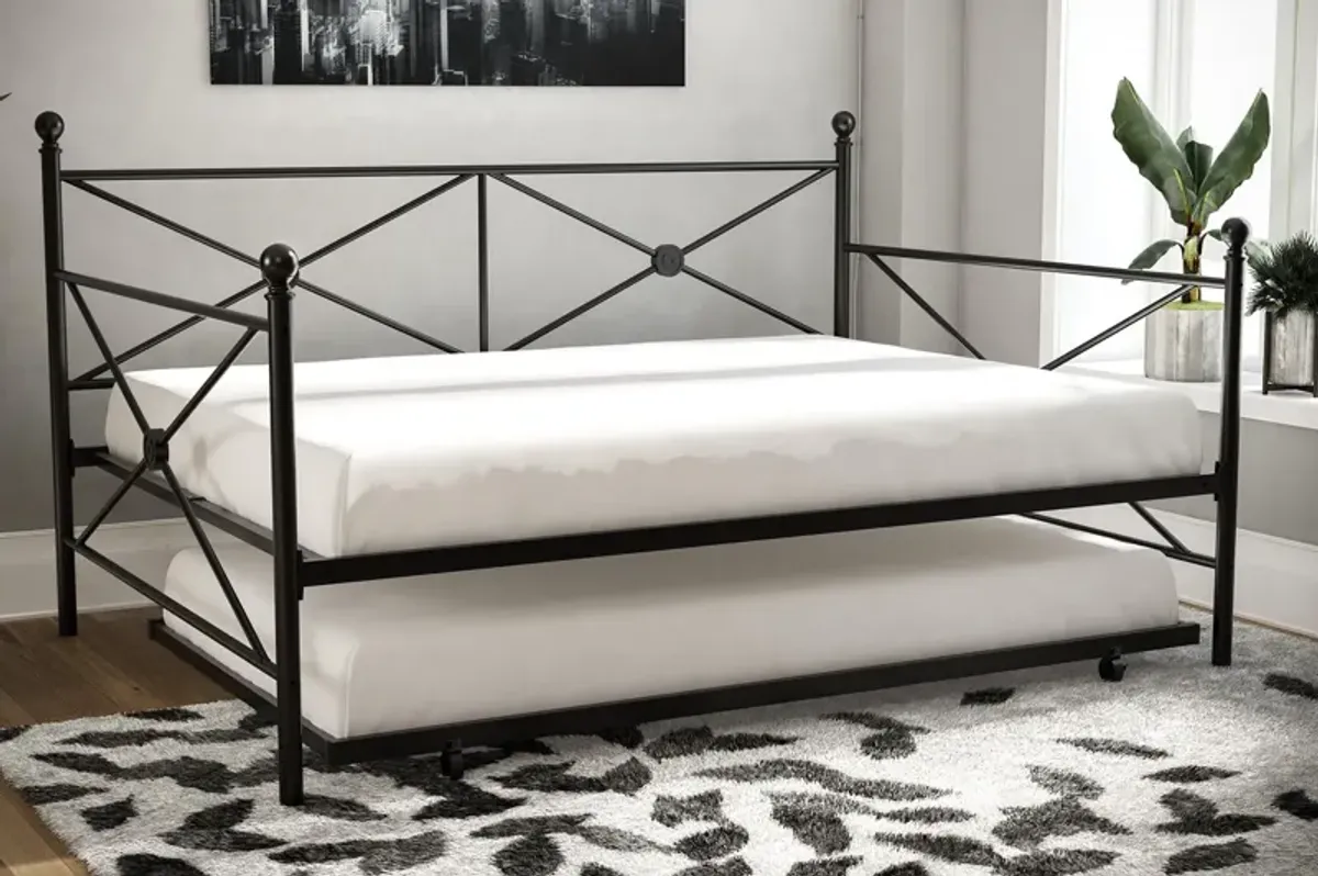 Lubin Metal Daybed and Trundle Set