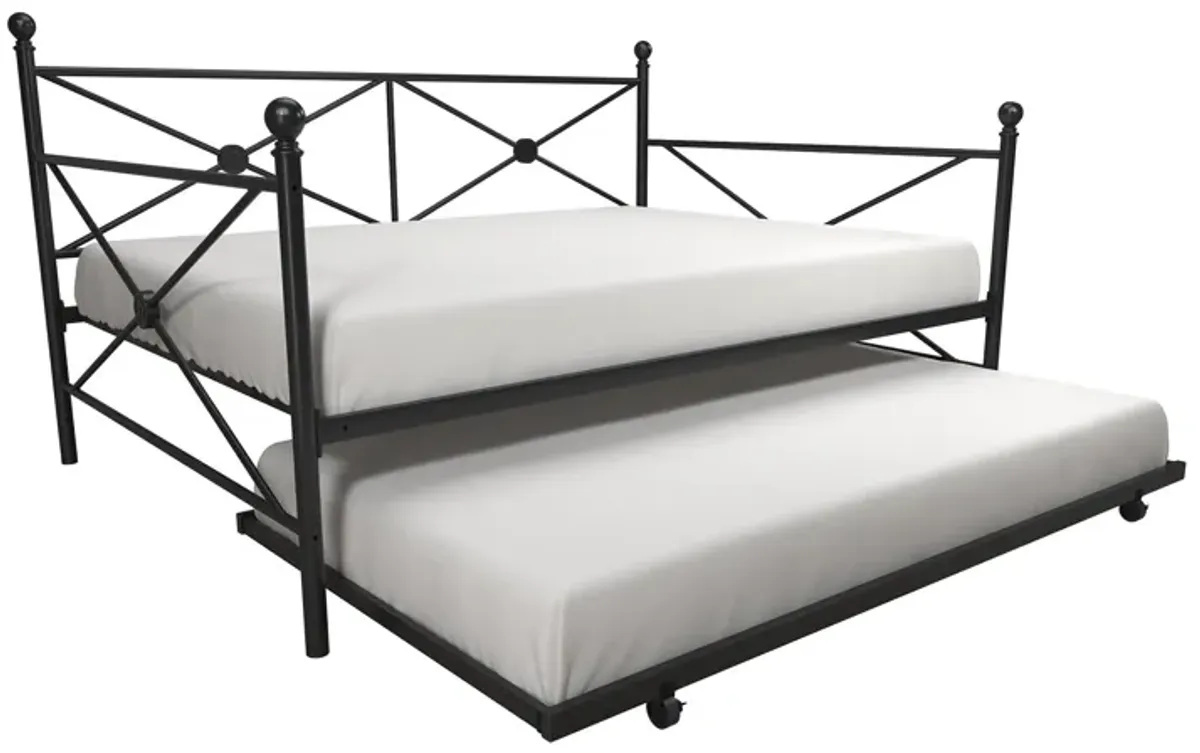 Lubin Metal Daybed and Trundle Set