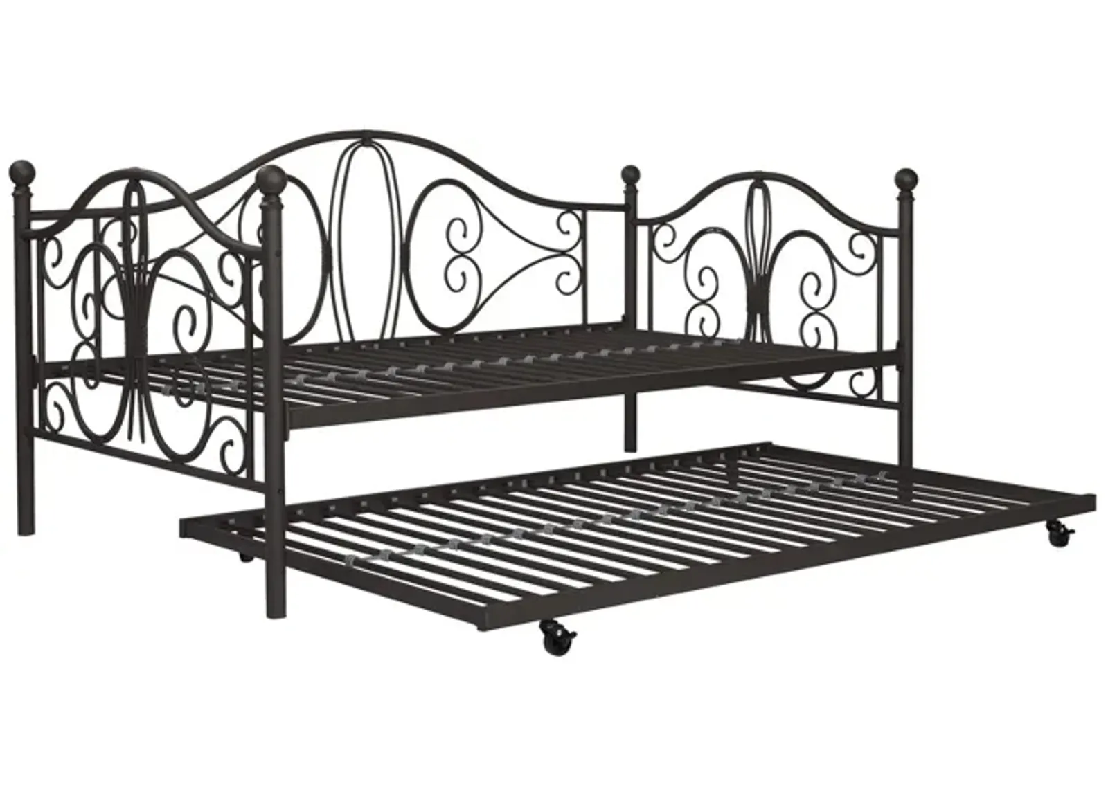 Ballard Victorian Metal Daybed and Trundle with Set