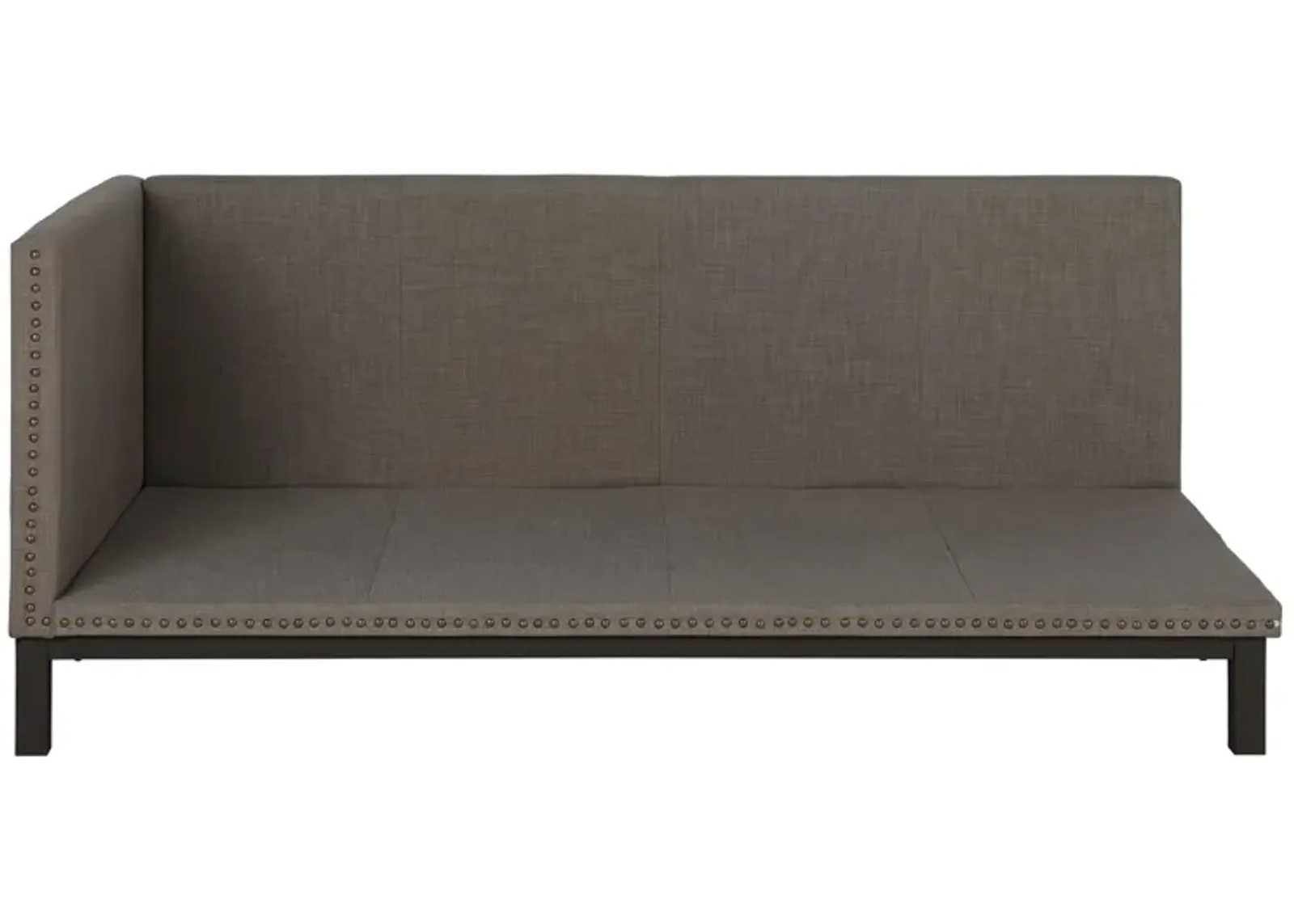 Mid Century Upholstered Modern Daybed with Horizontal Tufted Headboard