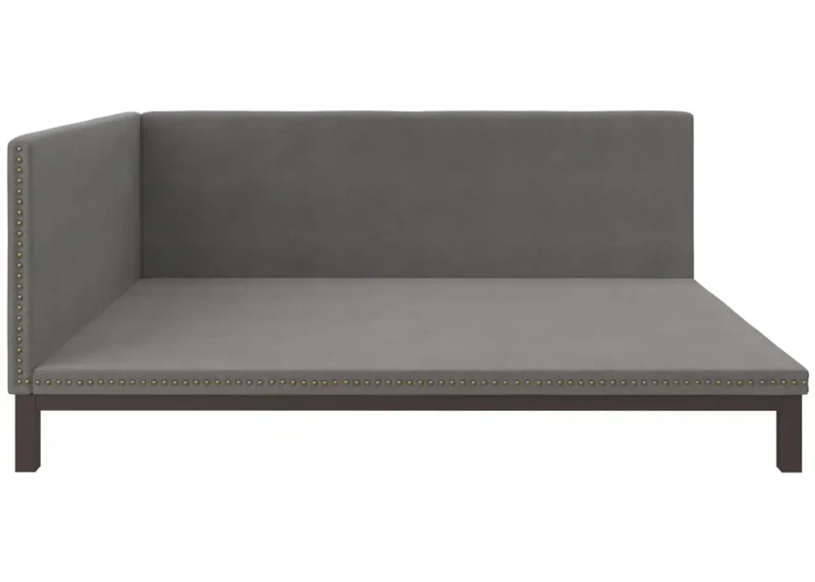 Mid Century Upholstered Modern Daybed with Horizontal Tufted Headboard