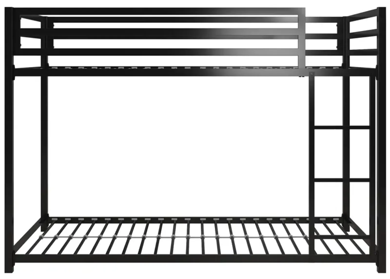 Miles Twin Over Twin Metal Bunk Bed with Metal Slats and Integrated Ladder