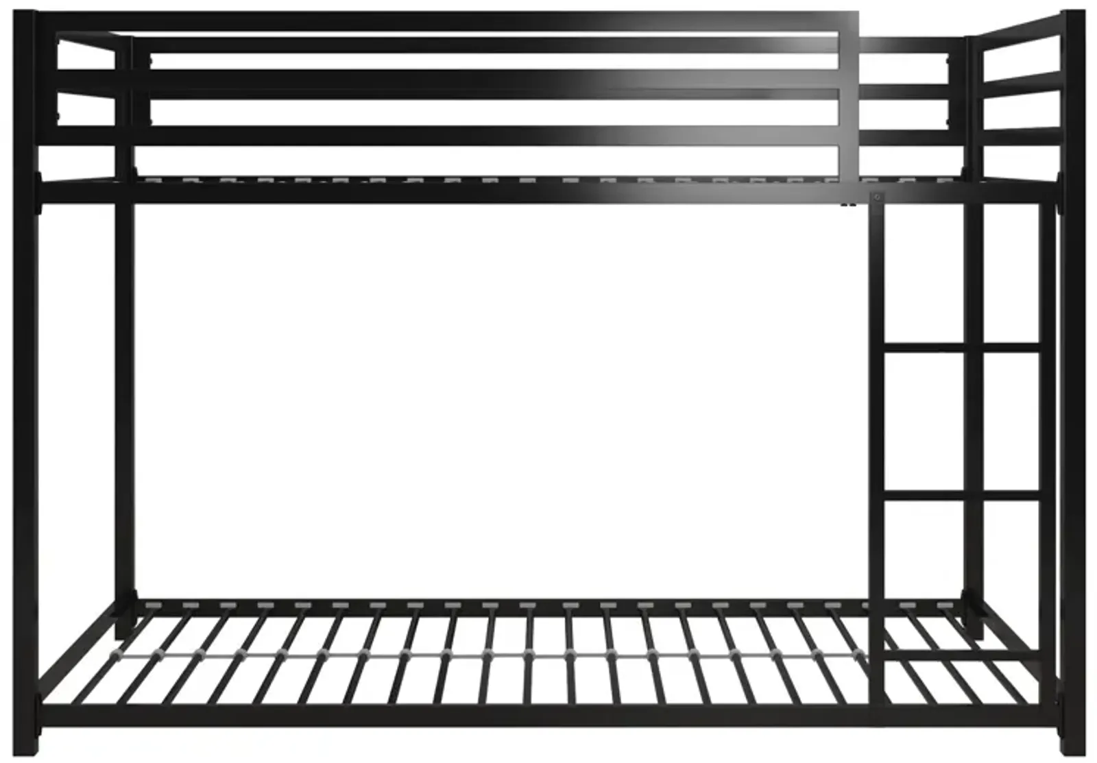 Miles Twin Over Twin Metal Bunk Bed with Metal Slats and Integrated Ladder