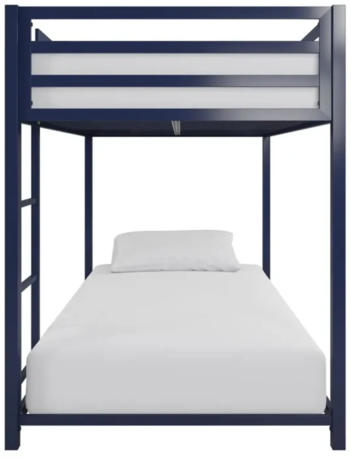 Miles Twin Over Twin Metal Bunk Bed with Metal Slats and Integrated Ladder