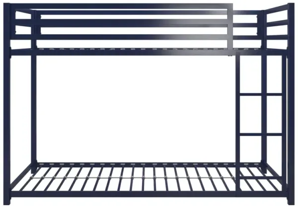 Miles Twin Over Twin Metal Bunk Bed with Metal Slats and Integrated Ladder