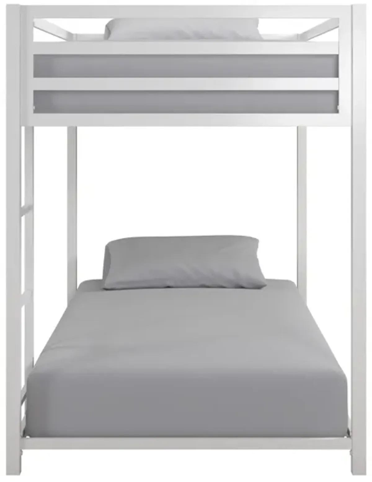 Miles Twin Over Twin Metal Bunk Bed with Metal Slats and Integrated Ladder