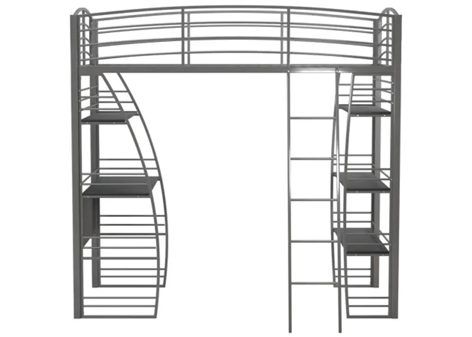 Sage Studio Twin Loft Bed with Integrated Desk and Shelves