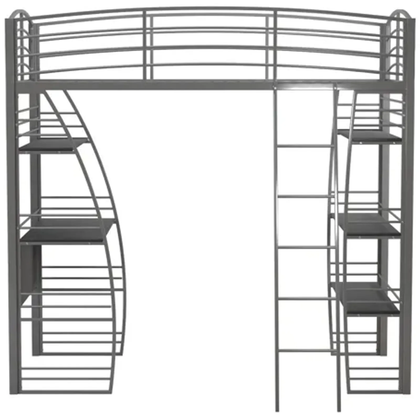 Sage Studio Twin Loft Bed with Integrated Desk and Shelves