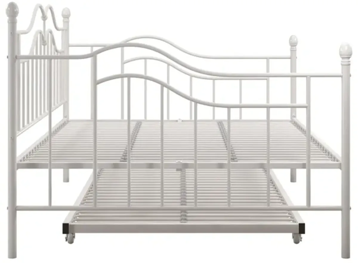 Tokyo Metal Daybed and Trundle Set with Metal Slats