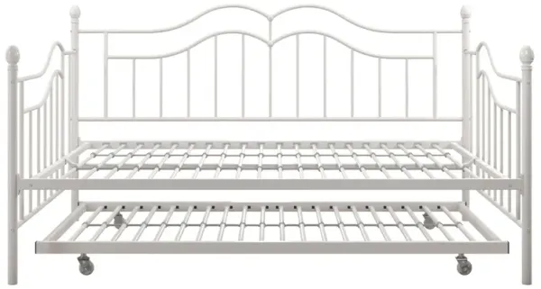 Tokyo Metal Daybed and Trundle Set with Metal Slats