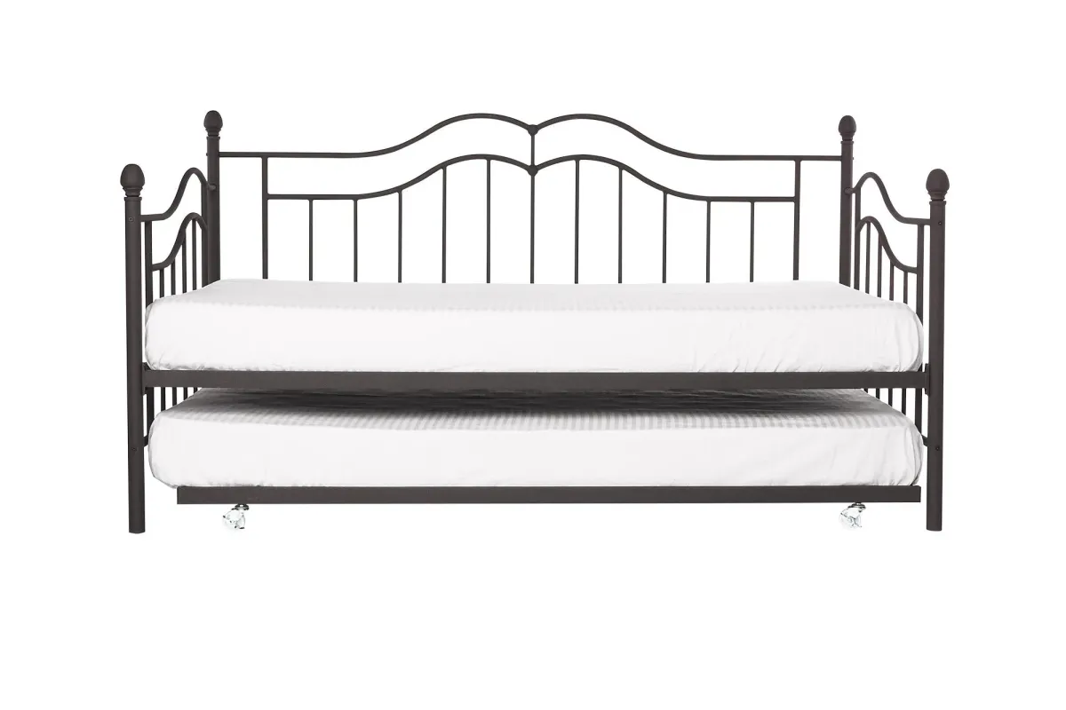 Tokyo Metal Daybed and Trundle Set with Metal Slats