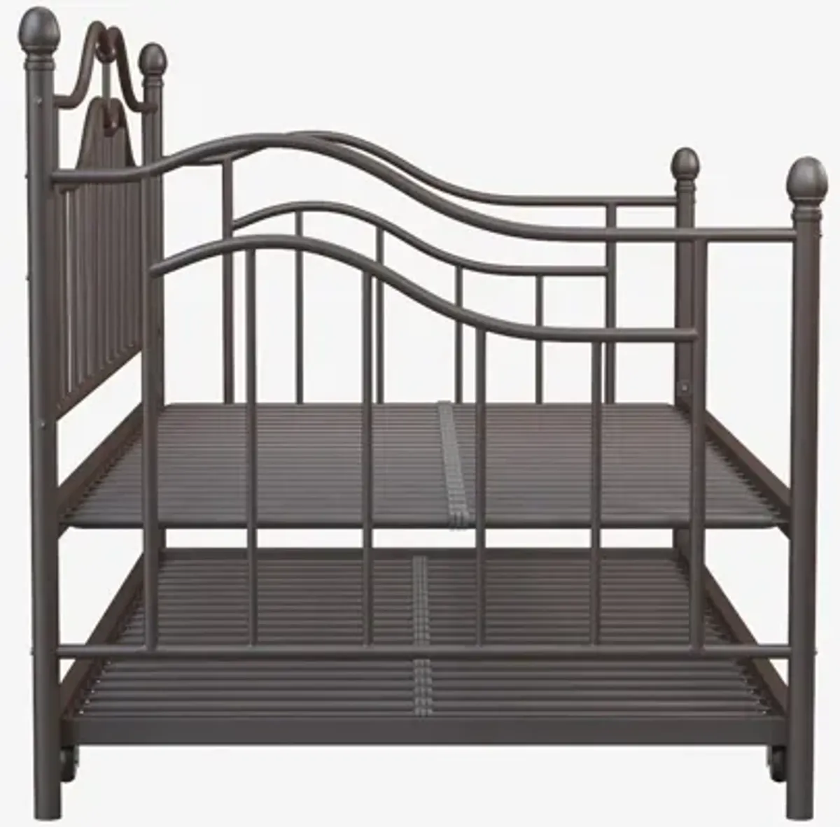 Tokyo Metal Daybed and Trundle Set with Metal Slats