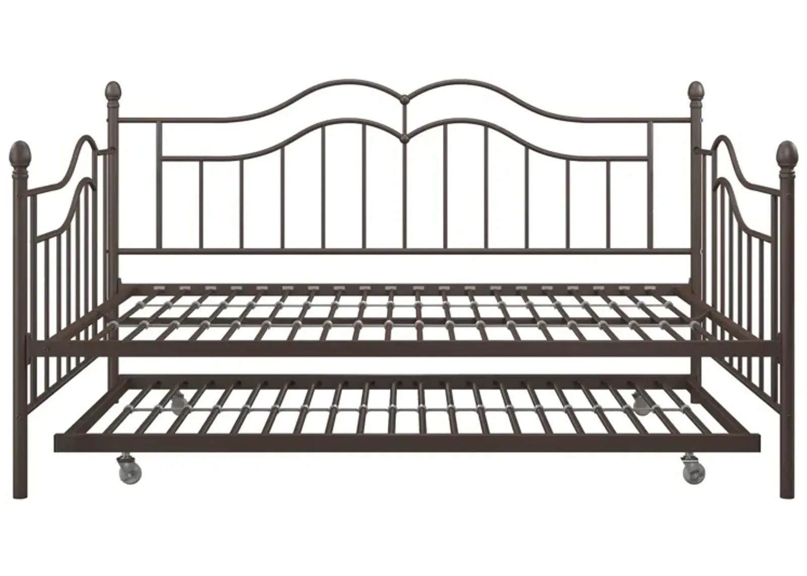 Tokyo Metal Daybed and Trundle Set with Metal Slats