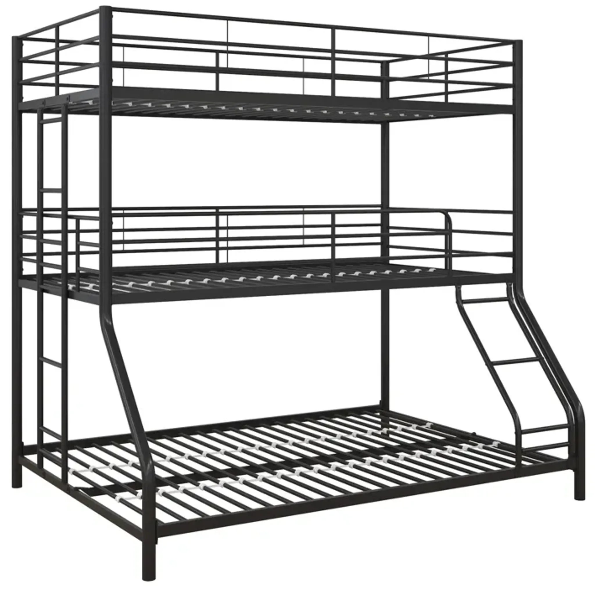 Everleigh Metal Triple Bunk Bed With Metal Slats And 2 Integrated ...