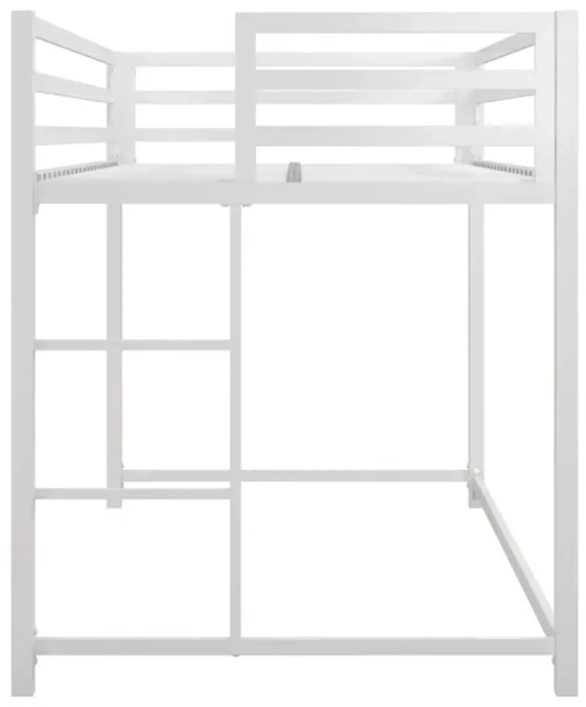 Miles Metal Junior Twin Loft Bed with Integrated Ladder