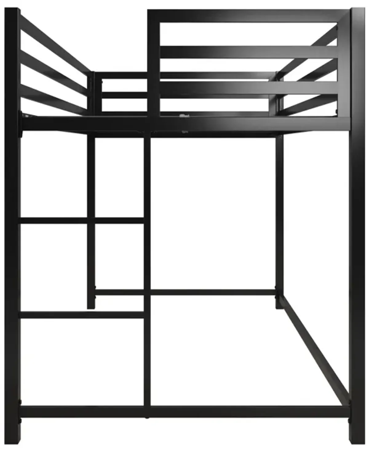 Miles Metal Junior Twin Loft Bed with Integrated Ladder