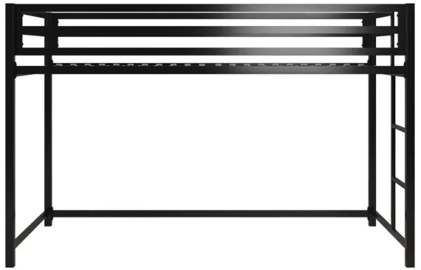 Miles Metal Junior Twin Loft Bed with Integrated Ladder