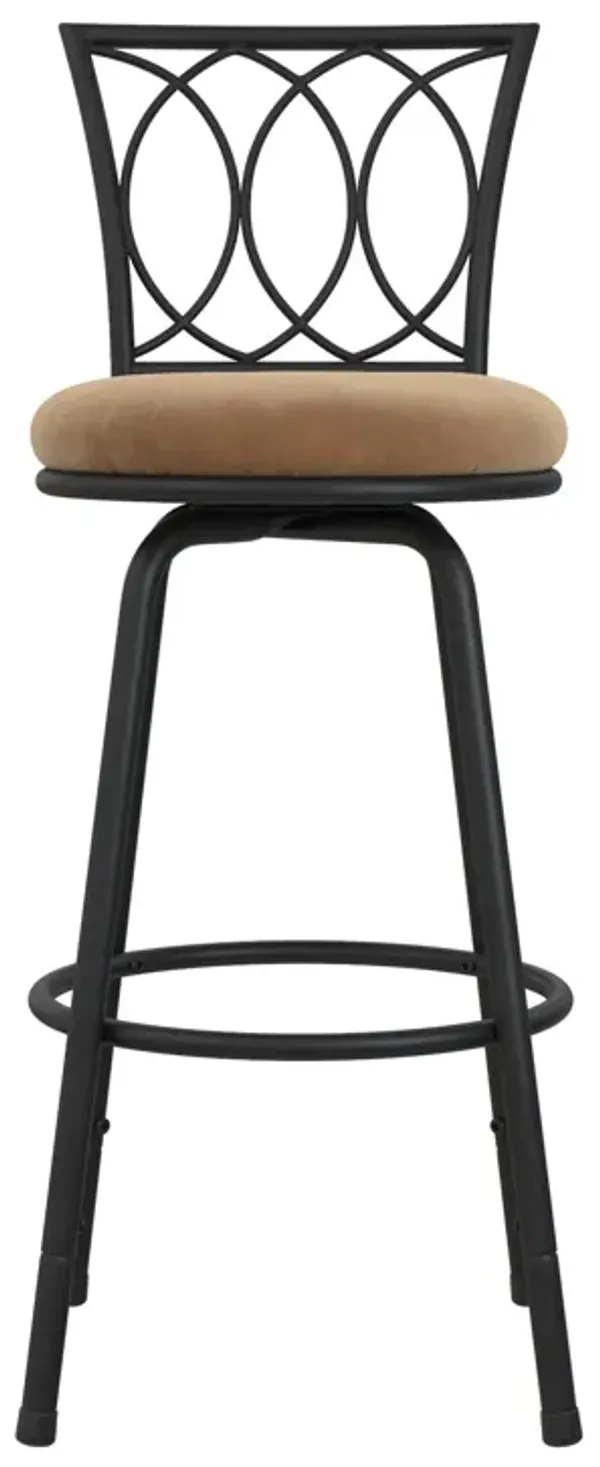 Arcadio Upholstered Seat Swivel Barstool with Multiple Height Adjustments
