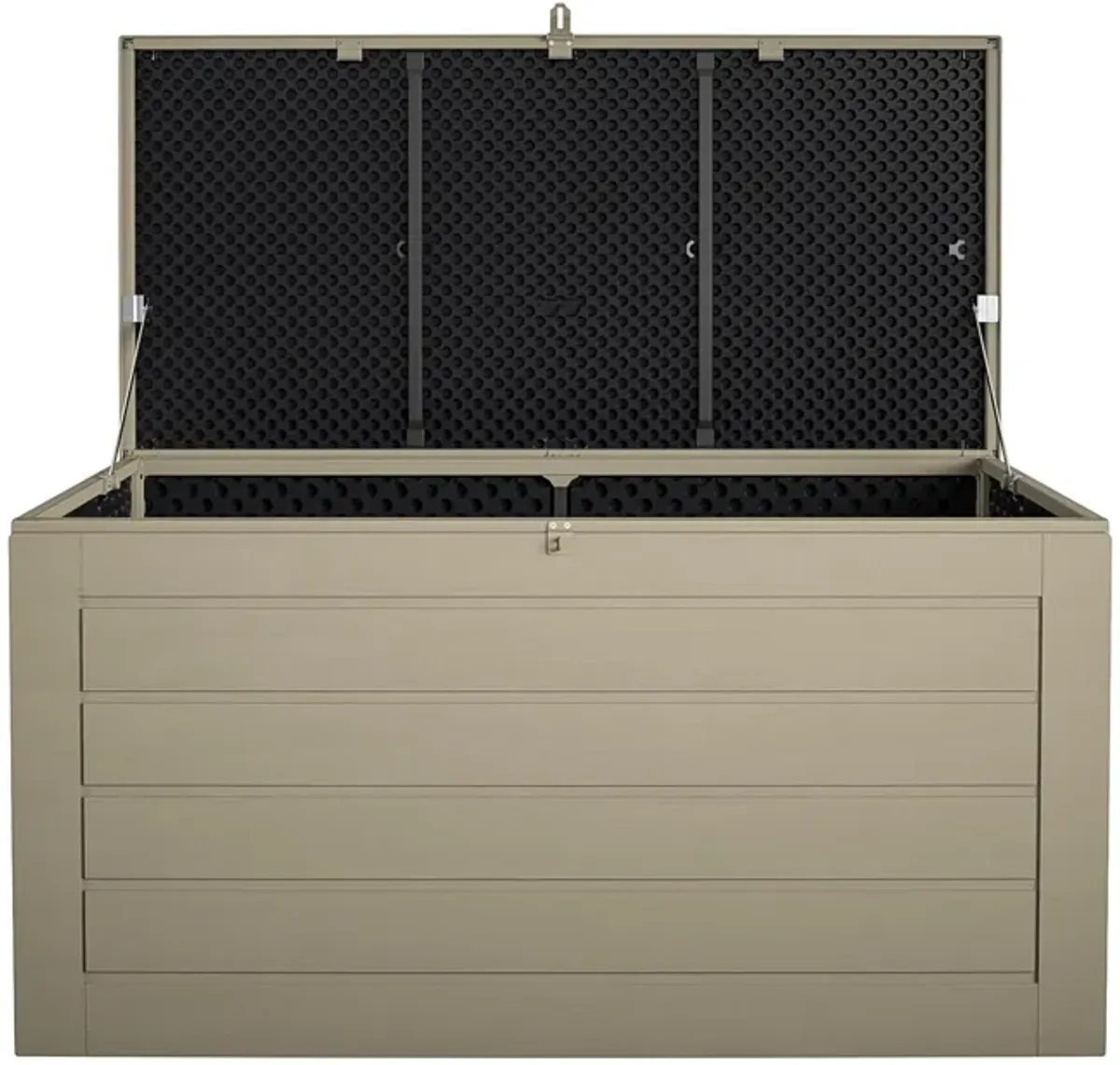 Outdoor Weather-Resistant Patio Deck Storage Box with Locking Hinge Design