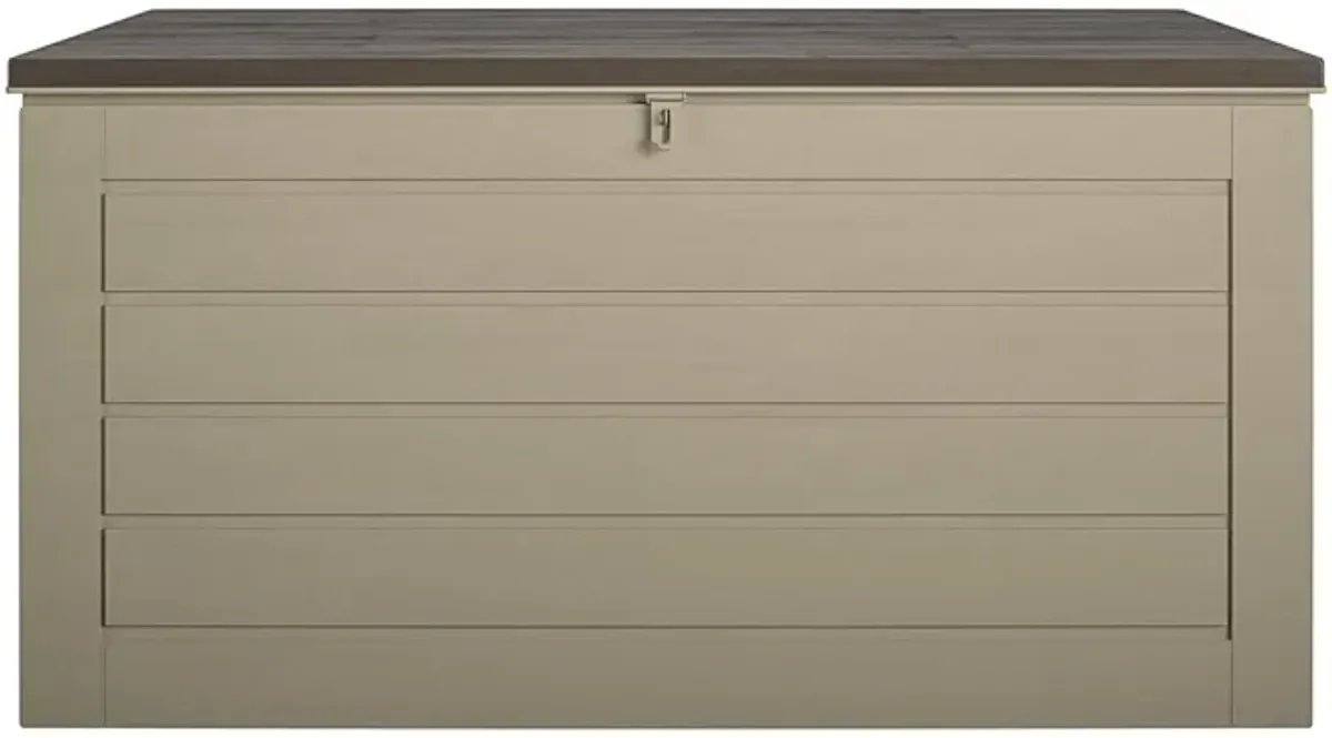 Outdoor Weather-Resistant Patio Deck Storage Box with Locking Hinge Design