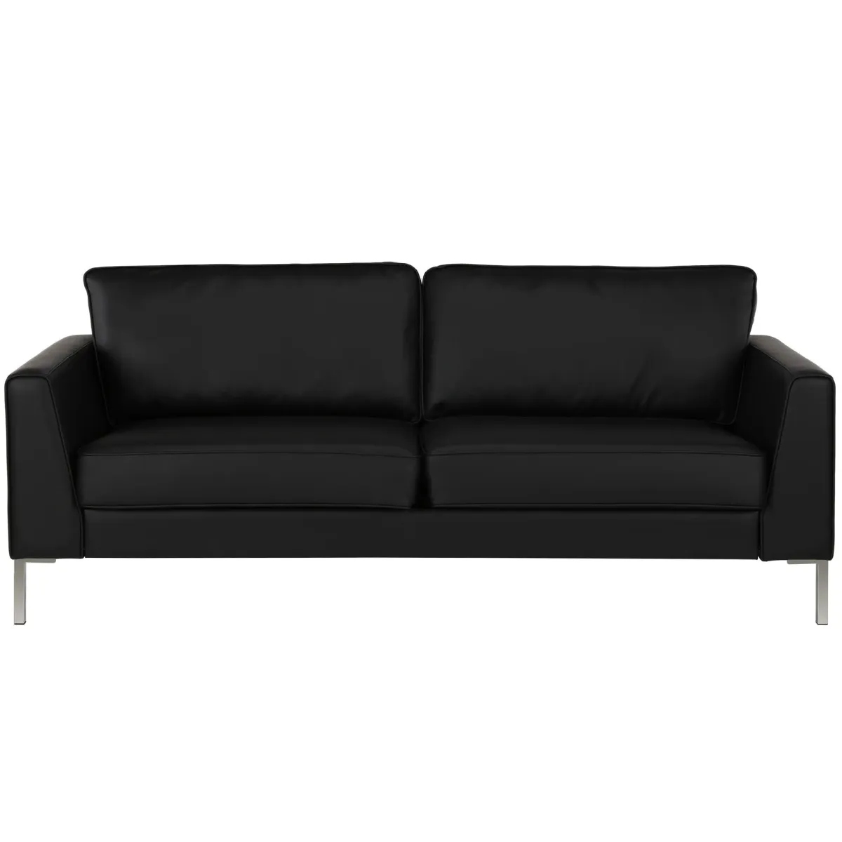 Monroe Faux Leather Sofa with Stainless Steel Legs
