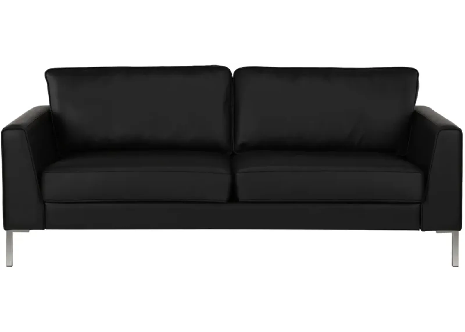 Monroe Faux Leather Sofa with Stainless Steel Legs