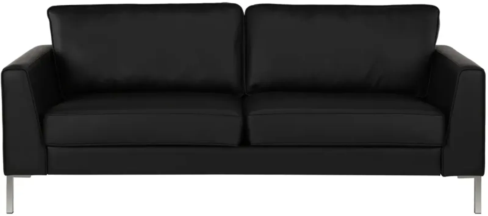 Monroe Faux Leather Sofa with Stainless Steel Legs