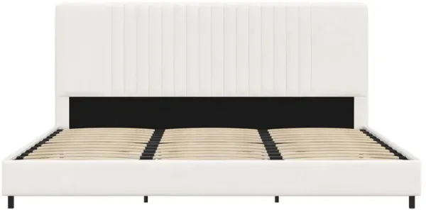 Rio Faux Leather Upholstered Platform Bed with Tufted Headboard