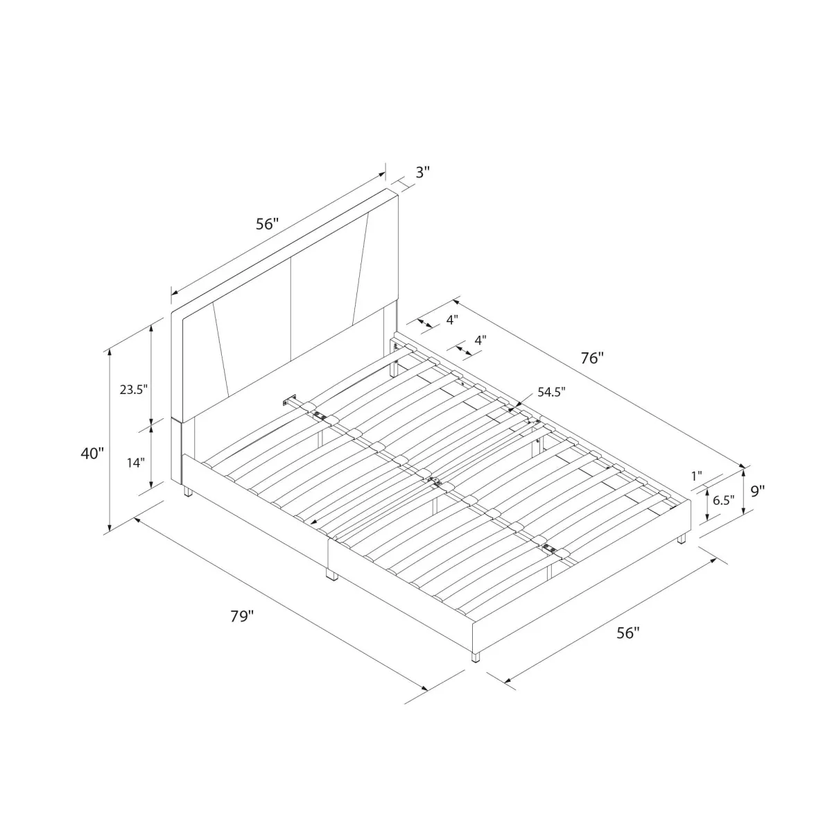 Maverick Velvet Upholstered Platform Bed with Tufted Headboard